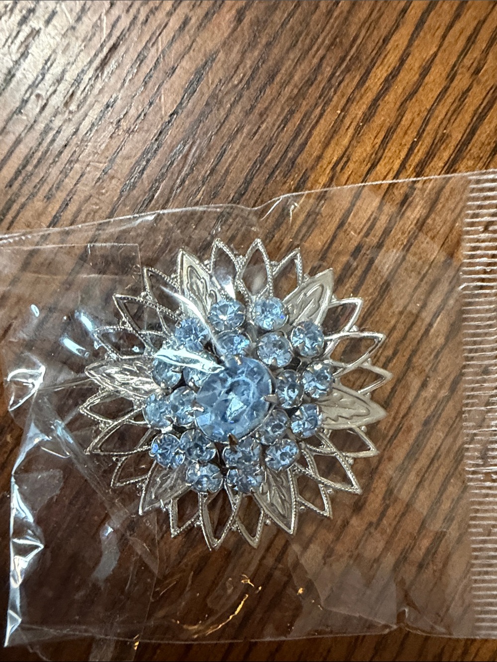 50’s Blue Rhinestone Prong set